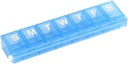 EZY DOSE Weekly (7-Day) Pill Case, Medicine Planner, ויטמין ארגן ויטמינים, השוואות קטנות להורדת תרופות מרשם מאובטחות ומניעת ספלת תאונות, צבע מאי Vary, BPA חינם