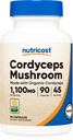 מזון זול Cordyceps Mushroom קפסולות 1100 מ"ג, 45 משרת - CCOF מוסמך מיוצר עם אורגני, Vegetarian, Gluten Free, 550 מ"ג פר קפסולה (90 קפסולות)