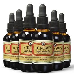 הפתרון של Iodine 2% 2 oz (6 בקבוקים) - Premium Iodine & Potassium Iodide נוזל, Gluten &, אלכוהול חינם טבעי תמצית, לא Expirationtion