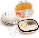 Zannaki Pill Case Portable Small Weekly Travel Pill מארגנת, Moisture Proof Pill Box Holder for Pocket Purse Bag, Daily Mini Pocket Pharmacy Medicineer for הויטמין, שמן דגים, תוספת שמן