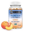 גן החיים Magnesium Citrate חניכיים עם Prebiotics & Probiotics for Stress, Sleep & Recovery - טבעוני, Gluten Free, כשר, non-GMO, no added Sugars, Peach Flavor, 60 Count Count