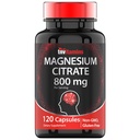 TNVitamins Magnesium Citrate 800 MG - 120 קפסולות | 2 חודשים אספקה! | Pure Magnesium Citrate אבקת קפסולות | Citrato De Magnesio | Non-GMO | מיוצר בארה"ב!