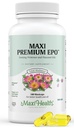 Maxi-Health Evening Primrose ו- Flax Seeds Oil Softgels - אומגה 3 6 9 תוספי מזון לעור בריא, שיער ופרקים - מוסמך כשר, אורגני שמן Softgels, 180 הרוזן הרוזן
