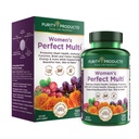 מוצרי הפוריות של נשים Multi Balanced Multivitamin - תמיכה Urinary Tract Health, Immune, העצם + שריר, שיער, עור, ציפורניים, עלית פרוביוטית לבריאות העיכול + יותר - 120 טבליות