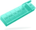 Barhon Pill ארגן גדול יותר, שבועי גלולות גלולות, 7 ימים Pills Box Case נסיעות עבור תוספי ויטמין גדול שמן דגים, ירוק