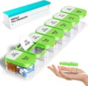 Odaro אקסטרה גדול כדור שבועי מארגנת 2 פעמים ביום, Pill Box 7 Day Am Pm כדי לשמור על ויטמין ותוספים - ירוק