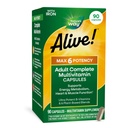 הדרך של הטבע חי! Max6 Potency Adult Complete Multivitamin, עם ברזל, ויטמינים A, C, E & B-Vitamins כולל Methylated B12 & Folate, תומך במטבוליזם אנרגיה *, 90 קפסולות (Packaging May Vary)