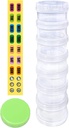 7 יום גלולות מארגנת Case Stackable Weekly תוספי ויטמינים גלולות Holder Dispenser אקסטרה Clear Transud עם התווית ואחד יותר Lids - גדול יותר