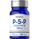 Piping Rock P5P ויטמין B6 | 50mg | 200 טבליות | Pyridoxal 5-Phosphate תוסף