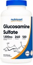 Glucosamine Sulfate 1500 מ"ג, 240 קפסולות - 750 מ"ג פר קפסולה, Gluten חינם, non-GMO