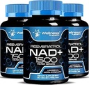 טוב LABSRX NAD תוסף, 1500 מ"ג - Liposomal NAD+ תוספת עם Resveratrol, NAD פלוס Boosting - תמיכה בריאות סלולרי והזדקנות בריאה - אולטרה כוח קפסולות, ארה"ב Made - 3 Pack