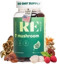 Super Mushroom Gummies I Sugar Free Organic Daily I Chaga Cordyceps Lions Mane Maitake Shiitake טורקיה Tail Reishi | תוספים לתמיכה קוגניטיבית & Immune Focus Energy Stress Mood
