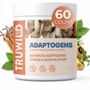 Tru Wild Fitogen בלגן עם Cordyceps Maca Ashwgandha - Full Spectrum Mushroom Band for Daily Support and Function, All Natural Formula with 7 Key Ingredients, 60 קפסולות