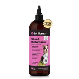 כלב Multivitamin תוספת עם שמן סלמון לכלבים - Allergy Itch הקלה, Digestion, Skin & Coat Health, נוזל תוספת - כלב מזון Topper Bone Broth עם Prebiotics (12 oz)