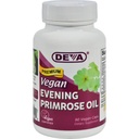 Deva Vegan Evening Primrose Oil - Unrefined - Cold Pressed - Gluten Free - 90 קפסולות טבעוניות (Pack of 2)