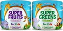 Infusions Super Fruit and Super Green Gummies for Kids 180 Count Superfood Band Soft and Deliciousten Glu Free Non-GMO
