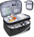 Trunab רפואה אחסון באג עם שילוב של Lock, Lockable Pill Bottle מארגנת, תרופות נסיעות נושאות מקרה עבור Box, Prescription, ויטמינים, תוספי מזון או חומרים רפואיים