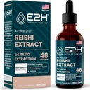 Reishi Mushroom תוסף - Faster Absorption Than Reishi Mushroom קפסולות או אבקה - תמצית Reishi Mushroom מקדם את תוחלת החיים - Reishi Mushroom Tincture - 2 Fl Oz על ידי E2H