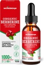 אורגני Berberine HCl 1000 מ"ג טיפות - עם Ceylon Cinnamon חלב טריאצ'יל Artichoke - גבוה זמינות ביולוגית עבור גברים נשים - סוכר טבעוני חינם Gluten חינם 2fl.