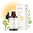 Pure TheraPro Rx טבעוני A-D-K Drops-6 Mon Supply-Vitamin A(PAmitate & Betacarotene), ויטמין D3 (כמו cholecalciferol טבעוני), ויטמין Lposomal K2(MK-4 & MK-7) Supports Immunity & Bone Health-20mL