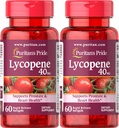 גאווה של Puritan's Pride Premium Lycopene 40 מ"ג, תוספת תזונתית עבור Prostate, Antioxidant, Heart Health ותמיכה כללית בריאות, 2 חודשים אספקה, 60 Rapid Release Softgels, 2 Pack