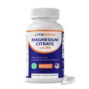 Vitamatic Magnesium Citrate 500 מ"ג לשרת - 180 קפסולות צמחוניות (מספקות 150 מ"ג של מגנזיום אלמנטאל Magnesium) - תוספת B6 עבור Absorption המקסימלית - תמיכה בשרירים, במשותף ובבריאות הלב *