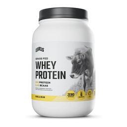 רמות Grass פדו אבקת חלבון Whey, לא מלאכותיים, 24G של חלבון, וניל Bean, 2LB