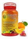 Quercetin with Bromelain ויטמין C ו- Zinc Enriched with Organic Whole Foods - 1215 מ"ג למשרת - Quercetin Phytosome 500 מ"ג קפסולות עם ג'ינג'ר ו- Flavonoids for Immune Support - 120 Count Count