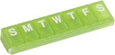 EZY DOSE Weekly (7-Day) Pill Planner, Medicine Case, הויטמין מארגנת Box, השוואת מנעולים גדולים לתרופות מרשם מאובטחות ומניעה ספלינג תאונות, ירוק
