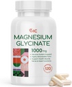 VHC Magnesium Glycinate 1000mg, High Absorption מקסימום Chelated Pure Magnesium Glycinate תוספת לנשים וגברים, non-GMO No Gluten, 120 Veggie Caps, המיוצר בארה"ב