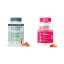 SmartyPants Women's and Teen Guy Multivitamin Gummies Bundle: אומגה 3 (DHA/EPA), Methylfolate, CoQ10, ויטמין D3, C, ויטמין B12, B6, ויטמין A, K & Zinc, Gluten חינם (30 יום אספקה)