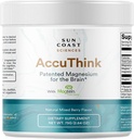 Sun Coast Science Coast Sciences Accu Think - Patented Magnesium Brain - 2.64oz Memory Supplement Brain Health, Sleep, Mood Boost - Cognitive Support Supplementnesium Threonate ויטמין C