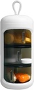 Pill Container, Small Portable Travel Pill Case, Mini Size Pill Organer, Pill Box for ויטמין, שמן דגים, תוספים, 3 השוואתי סליידינג Daily Pill Case
