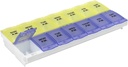 EZY DOSE (14-Day) AM/PM Pill Planner, Medicine Case, הויטמין Box, 2X-Large Locking השוואתיות לתרופות מרשם מאובטחות ומניעה ספlling, Color May Vary, BPA Free Free Free