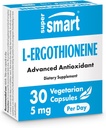SuperSmart L-Ergothioneine תוספת של 5 מ"ג ליום (מתקדם אנטי-חמצן)