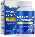 Magnesium Glycinate for Sleep, Mood, Brain, High Absorption 120 Capslues Supplement, Elemental Magnesium עם 100mg Calcium - Highly Bioavailable - עם ויטמין D3 & K2