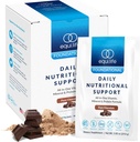 EquiLife Daily Nutritional Support, All-in-One Multivitamin Meal Switch, Pure Chocolate Flavor, 15G צמחי חלבון, תומך הכולל אנרגיה, עיכול ועור, 14 Packets