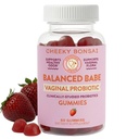 Cheeky Bonsai, Vaginal Probiotics for Women - Balanced pH, בריאות Odor, ו-Piora Support - 5 מיליארד CFUs - גוסי סטרוברי פלמור, 60 הרוזן