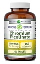 פורמולות מדהימות Chromium Picolinate 1000 Mcg | Tablets Supplement | Non-GMO | Gluten Free | Made in USA (1 Pack | 360 Count)