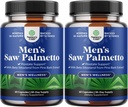 Saw Palmetto for Men with Beta Sitosterol - Saw Palmetto Extract Prostate Support Supplement for Men's Health & Better Bladder Control Plus Re אחסן תוספת שיער עבור גברים - 2 Pack