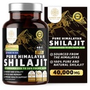 תוסף ההימלאיה הטהורה Shilajit לגברים ונשים, [40,000MG, Max Power Contain] הוא 50% Fulvic Acid עם מעל 85 מינרלים Trace לתמיכה באנרגיה, במוח ובאינטימיות, 120 Veg Caps