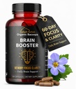 Bacopa, אורגני המוח Booster, Nootropic Brain תוסף, Bacopa Monnieri / Brahmi, עבור שפירוד נפשי, פוקוס, זיכרון, ו- Cognitive Wellness, 120 קפסולות 500 מ"ג, 2 חודשים אספקת אספקה