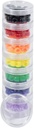 GMS Small 7 Day Stack-able Pill מארגנת מקרה עבור תרופות, ויטמינים, ותוספים עם 7 Lids - אחד עבור כל מכשיר נייד ו- Removable Container (Clear)
