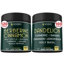 Bundle 7in1 Berberine HCl & 6in1 Dandelion תוסף - תמיכה Immune, העיכול ובריאות הלב