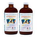 LIQUIDHEALTH Attention, Liquid Multivitamin for Kids & Teens - משפר את הזיכרון Retention, ריכוז, פוקוס, Mood, מרגיעה & Calming - Made in the USA, Great Taste, Vegan, Sugar-Free (2 Pack)