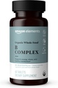 מרכיבים אורגניים שלמים מזון B Complex, 98% מקור מזון שלם, דיאטות ומרכיבים אחרים שמקורם מזונות מלאים, 60 טבליות