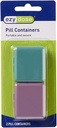 EZY DOSE Daily Travel Pocketcy Pill מארגנת, מארגנת ויטמין קטן, קומפקטי המכיל תרופות, נסיעות ידידותיות, Portable Pill Box, Colors May Vary, 2Pack, BPA Free