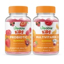 Probiotic 2 מיליארד CFU ילדים + Multivitamin ילדים, חניכיים בונדלה - גדול Tasting, ויטמין תוסף, Gluten Free, GMO חינם, Chewable Gummy