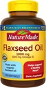 Nature Made Flaxseed Oil 1000 מ"ג, דגים חינם אומגה 3, תוספת תזונתית לתמיכה בבריאות הלב, 100 Softgels, 100 יום אספקה