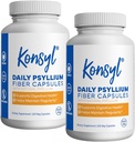 Konsyl Daily Psyllium סיבים קפסולות - מכיל 1500 מ"ג של אבקת All-Natural Psyllium Husk עבור משרת - תמיכה בריאות העיכול וניהול משקל מטרות + (2 Pack - 200 Count Each)